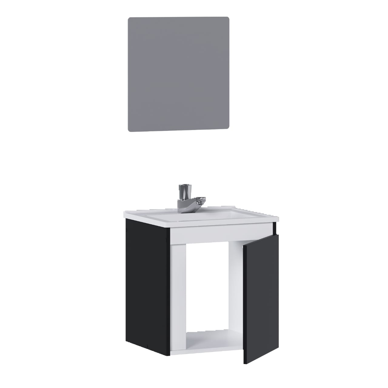 COZIMAX - KIT GABINETE �NIX 40CM PRETO